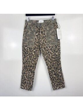 Current/Elliott Clean Weslan Pants NWTSize 26 Leopard Camo Slim Leg Jeans